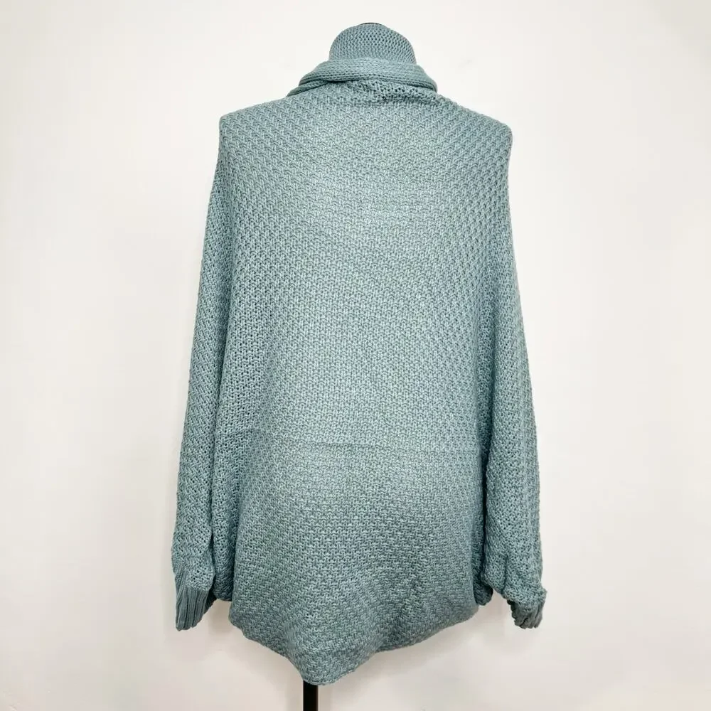 NWT Davi & Dani Dolman Sleeve Knit Pattern Cardigan Blue Casual Boho Size 3XL - Picture 6 of 14